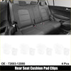 White plastic rear seat cushion pad clips for Toyota Avalon 2005-2012 shown from the back side