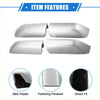 Silver polished abs plastic door handle covers for direct fit on 2010-2022 toyota 4runner roof rack rails