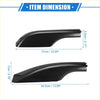 Black plastic roof rack side rails end cover with sleek curved design for toyota land cruiser back side view