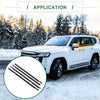 Black windshield wiper blades for toyota land cruiser with weatherstrip window seal 2008-2015 shown from back side
