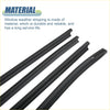 Black rubber window glass seals for toyota hilux sr5 vigo 2005-2015 shown from the back side