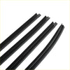 Black rubber weatherstripping seals for toyota hilux sr5 vigo windows 2005-2015 shown from the back side