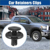 Black plastic radiator cover retainer clip with circular top and threaded base for toyota 4runner 2003-2023