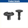 Black plastic radiator cover retainer clips for toyota 4runner with circular head and cylindrical stem fasteners
