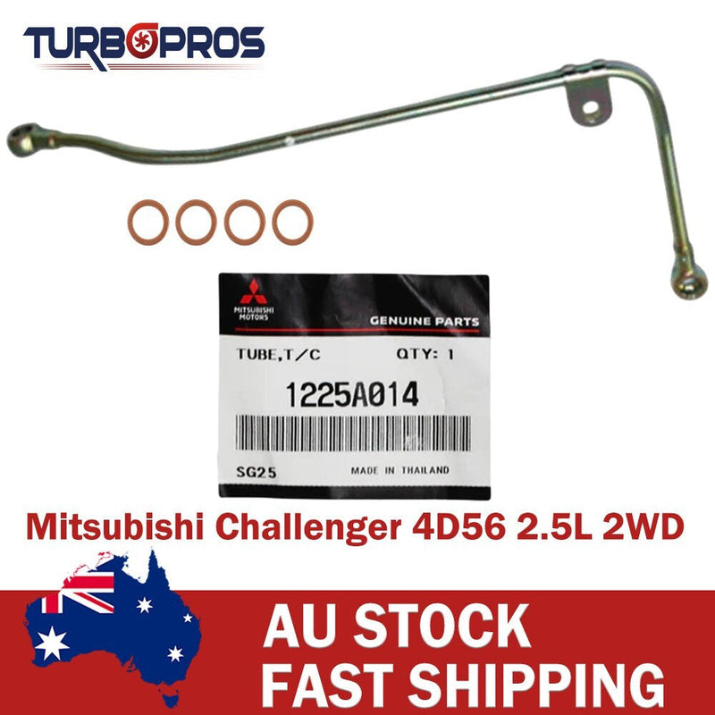 Mitsubishi Challenger 4D56 2.5L 2WD Genuine Turbo Oil Feed Pipe+Gaskets