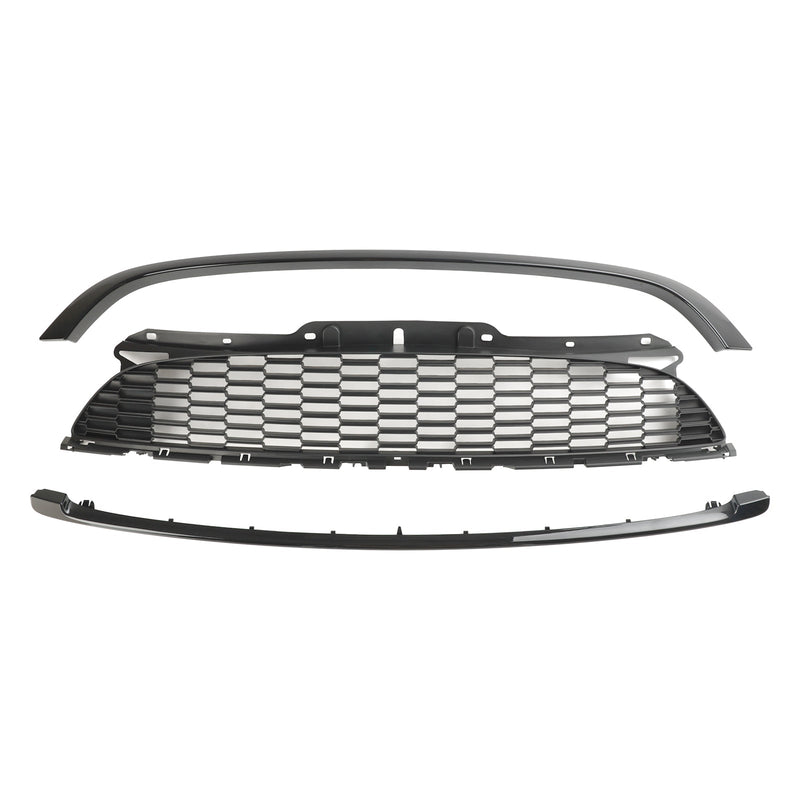 MINI R58 Cooper S JCW Coupe 11-15 3PCS Gloss Black Front Grille