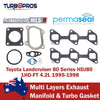 Toyota Landcruiser 80 1HD 4.2L Permaseal Exhaust Manifold&Turbo Gasket Kit