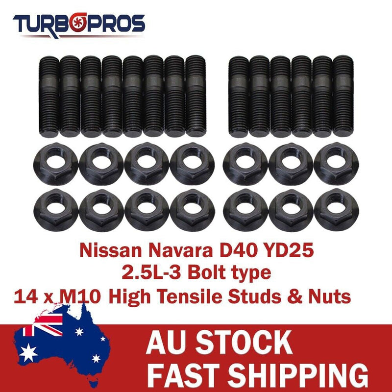 Nissan Navara D40 YD25 2.5L High Tensile Exhaust Manifold&Turbo Stud Kit