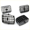 Black plastic air vents with grid design and spring-loaded mechanism for toyota hilux 6th gen 1997-2005