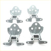 Set of four gray metal door hinges with matte finish and three holes for mitsubishi pajero sport 1996-2008