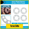 Silver 6mm 6061 billet aluminum wheel spacers with 6 holes 6x139.7 pcd 6 studs for hilux land 4pcs