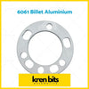 Silver 6061 billet aluminum 6mm wheel spacer with machined finish and 6x139.7 pcd for hilux land cruiser