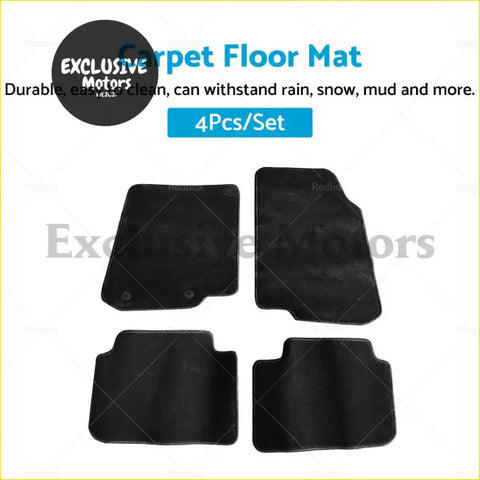 Black carpet floor mats 4pcs set made for ford falcon fg xr6 xr8 with durable plush material