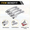 Set of four chrome silver exterior door handle covers for toyota 4runner with sleek polished metallic finish