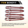 Set of four chrome silver door handle covers with red accents for toyota 4runner 2003-2010 pickup trucks
