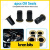 Black rubber diesel injector pipe oil seals with brass metal ends suitable for nissan navara d22 4pcs kit
