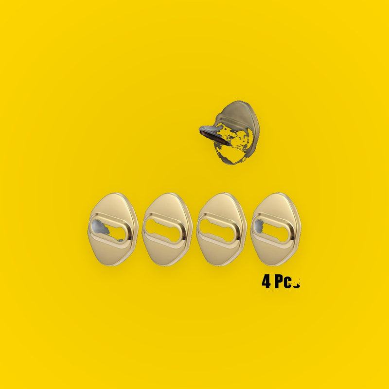 4pcs Door Lock Latch Striker Covers for Toyota - Gold Tone