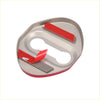Silver metallic car door handle cover with red adhesive strips for easy installation 4pcs for toyota door lock latch