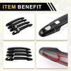 Black glossy plastic exterior door handle covers with smooth design and keyhole cutouts for 2003-2010 toyota 4runner