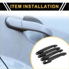 Black carbon fiber textured exterior door handle covers for toyota 4runner 2003-2010 set of 4 pcs