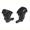 Black plastic front windshield washer nozzles with curved design and mounting brackets for toyota solara 2000-2008