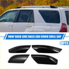 Black glossy plastic roof rack side rails end cover shell caps for toyota 4runner 2003-2009 showing back side