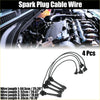 Black spark plug ignition wires with varied lengths and rubber insulation for 1996 toyota 4runner 2.7l l4 base model