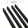 Black sleek rectangular wiper blades with rounded tips for 4pcs weatherstrip window seal toyota vios 2004-2008