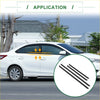 Black window visor trim strips 4pcs weatherstrip window seal for toyota vios 2004-2008 shown from back side