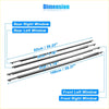 Set of four chrome weatherstrip window trim strips for toyota rav4 2013-2018 with lengths 92 to 100 cm