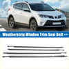 Silver metallic weatherstrip window trim seal belts made of durable material for toyota rav4 2013-2018 car windows