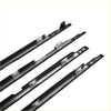 Black plastic windshield wiper arms with white mounting clips for toyota land cruiser base 4.5l 2008-2021
