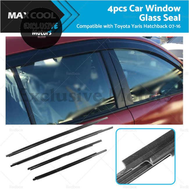 Toyota Yaris Hatchback 4PCS Window Glass Seal Weatherstrip (2007-2016)