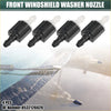Set of four black plastic windshield washer nozzles with white tips for toyota highlander 2001-2007