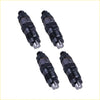 Black and silver fuel injectors with threaded hexagonal bodies suitable for mazda bravo ford courier 2.5l engines