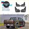 Black rubber mud flaps set for great wall 2019-2020 pickup trucks shown from the back side