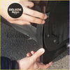 Black metal undercarriage protector with sleek curved design and reinforced edges for 4x mud flap set on great wall vehicles