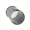 A sleek polished silver metallic 4x piston liner cylinder sleeve for toyota hilux ln86 with smooth reflective surfaces