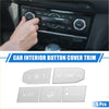 5 pcs silver metallic ac control switch button covers with engraved climate control icons for Toyota Highlander