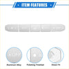 Silver aluminum alloy ac control button covers with polished finish and engraved icons for toyota highlander