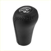 Black leather 5-speed manual gear shift knob with stitched details and silver gear emblem for toyota 4runner pickup sr5