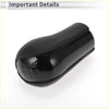 Black leather-wrapped 5 speed manual gear shift knob with glossy finish and embossed markings for toyota rav4 1992-2009