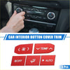 Red plastic button cover trim for car ac control switches designed for toyota highlander interior climate controls