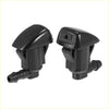 Black plastic front windshield washer nozzle covers for toyota sienna 2004-2010 one with slot one smooth