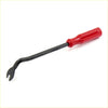 Red-handled black pry tool with curved forked tip for 4wd ute offroad car retainer clips and rivets remover