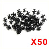 Black plastic car trim fasteners 50 pack with remover for Toyota 4wd ute offroad use
