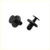 Black plastic automotive trim fasteners with circular head and tapered stem for 4wd ute offroad Toyota clips set