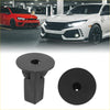 Black plastic rivet clips 8.3x8mm shown on the back side for toyota prado door pillar trim cap use