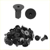 Black plastic rivet clips with circular head and rectangular base for toyota prado interior trim fasteners