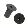 Black plastic rivet clips with circular head and rectangular base for toyota prado interior trim fasteners